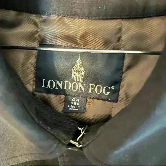 London Fog Like New Men’s Ultimate Rain Coat Black 44 Regular XXL - Picture 8 of 10